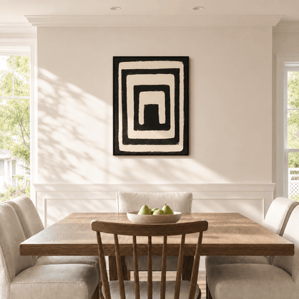 Textured Lines Wall Art — styled interior view 2