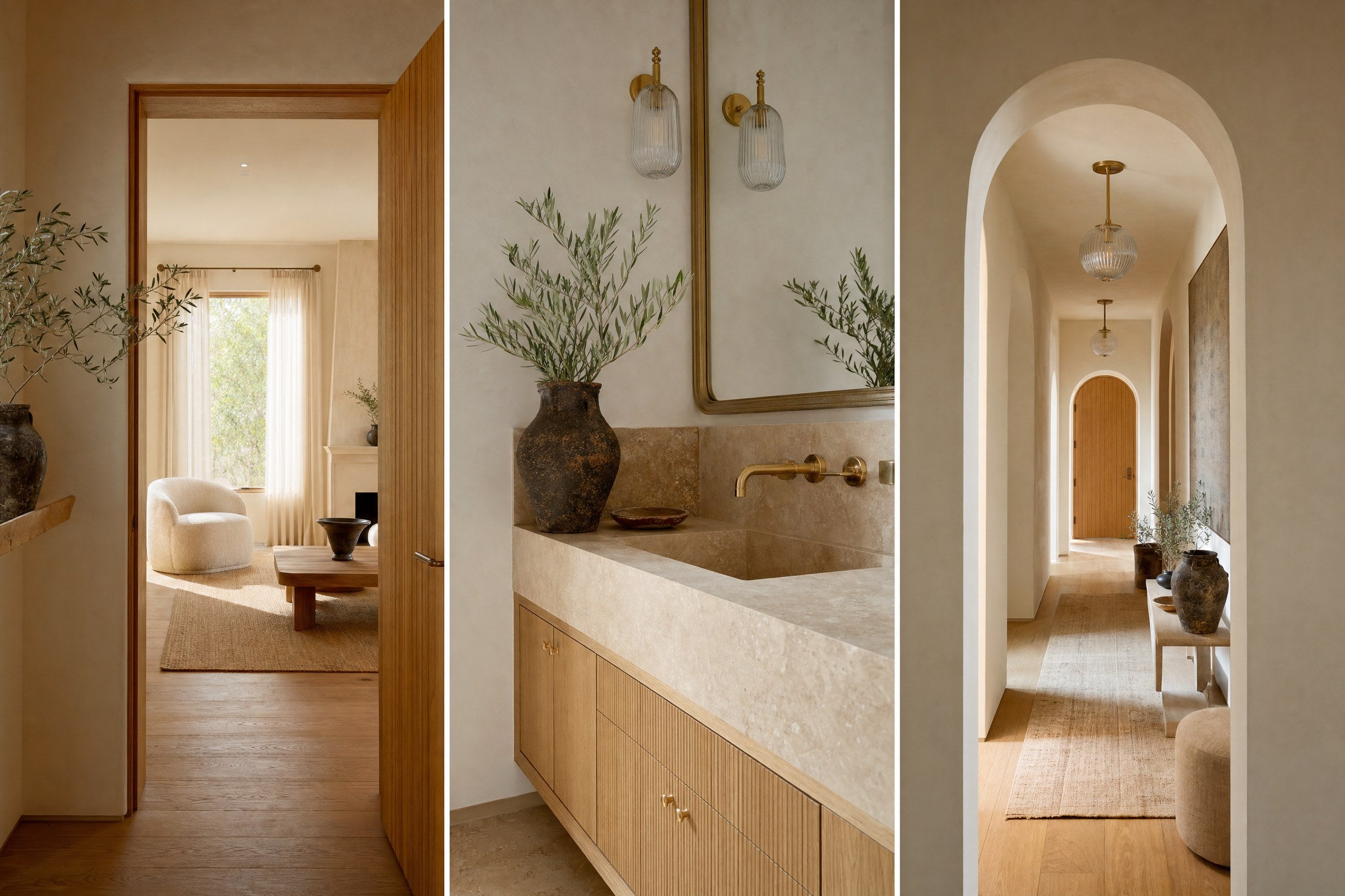 One material language running the length of the home