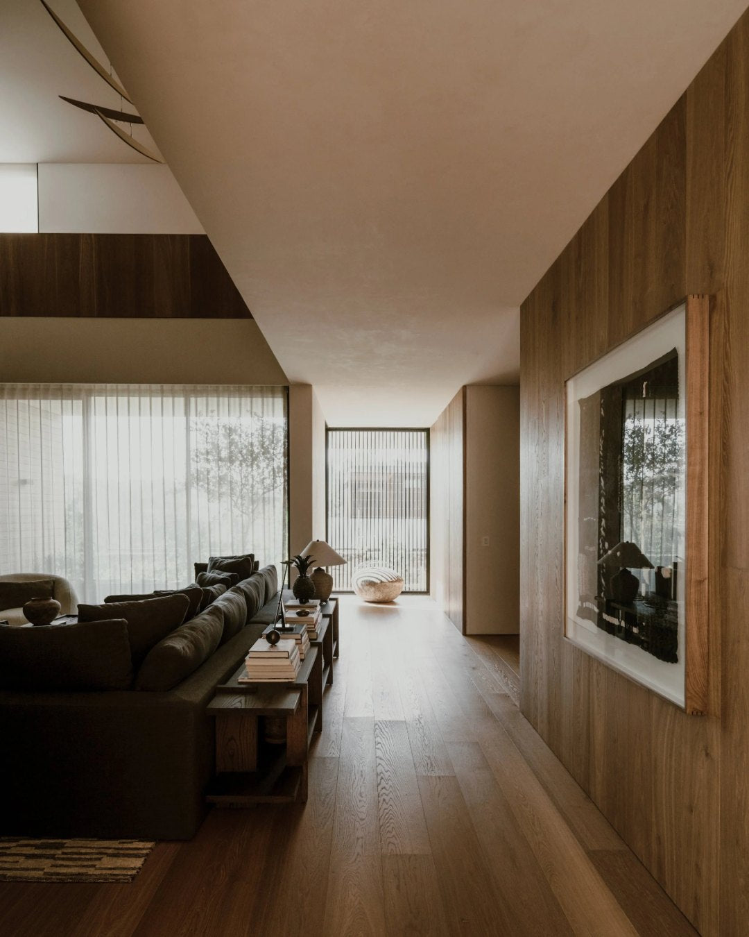 One material language running the length of the home