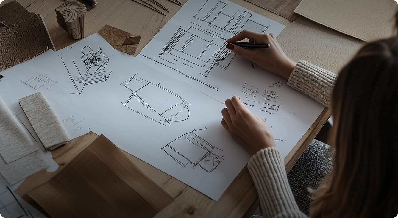 Designer drawing project details