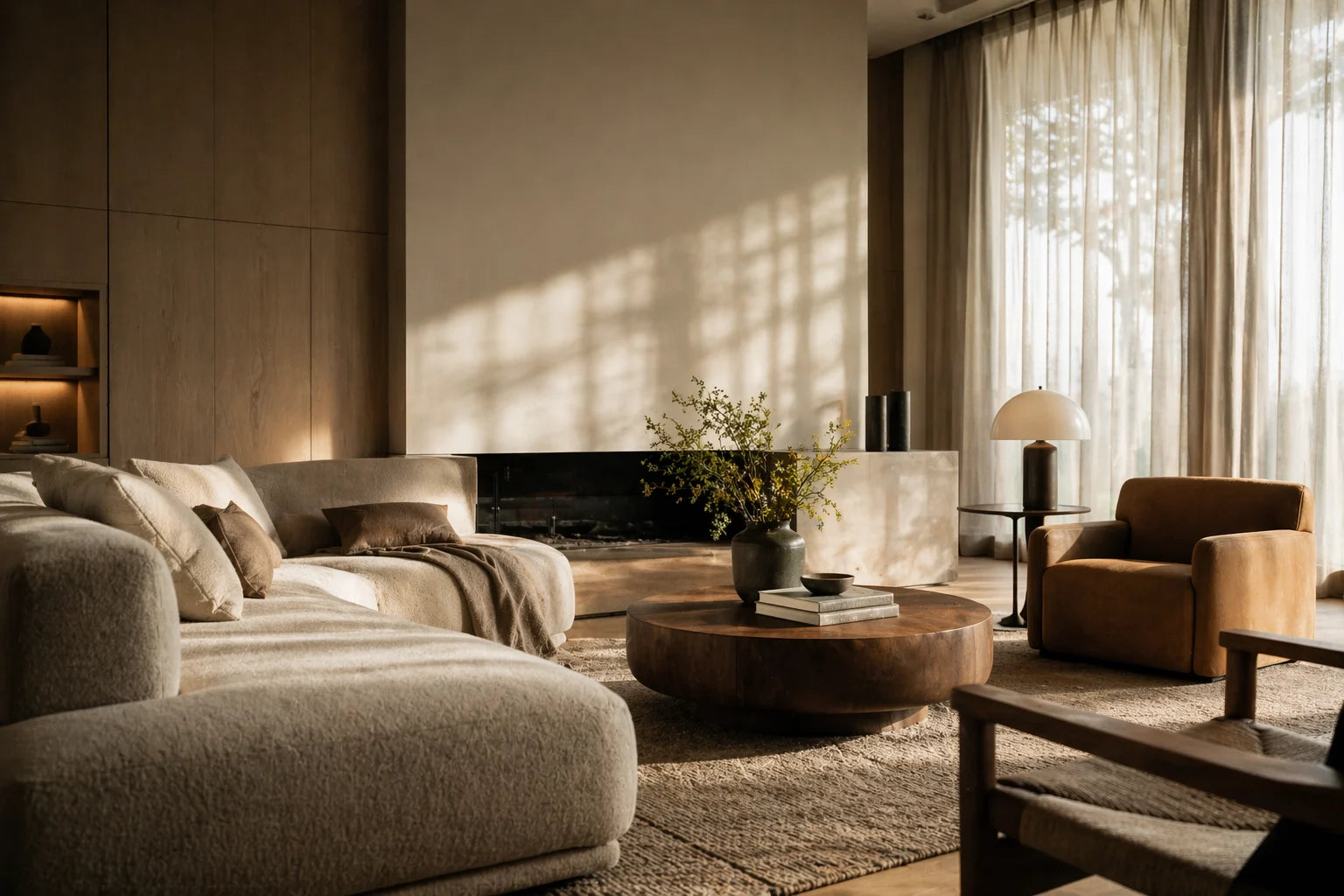 Designer studio with material samples