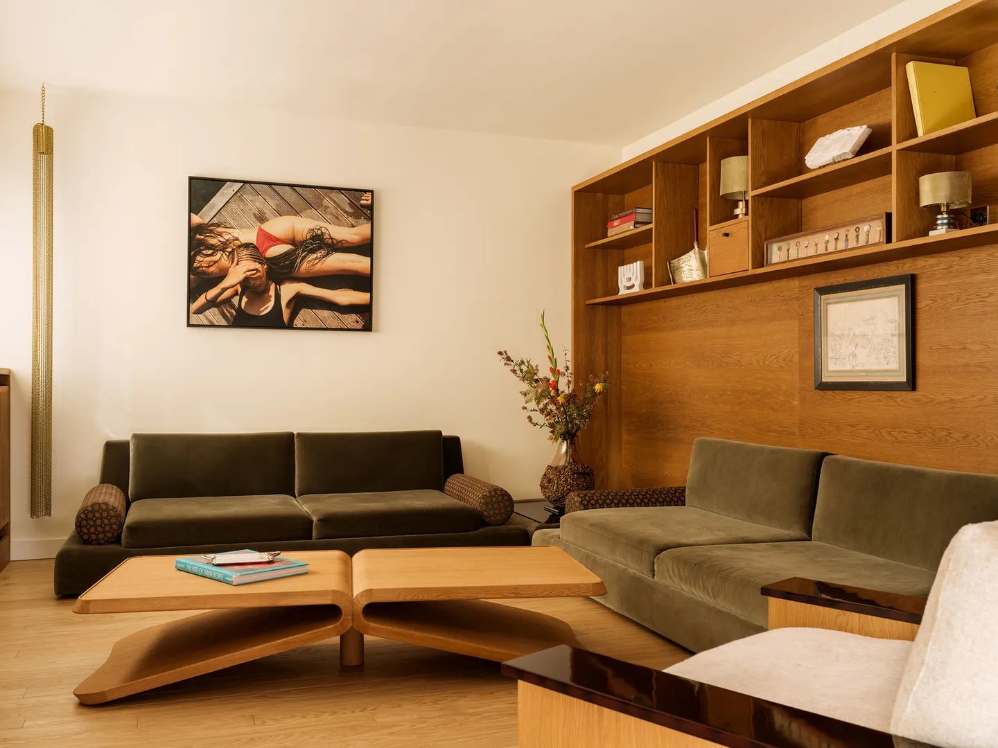 Balance clean lines with warmer timber
