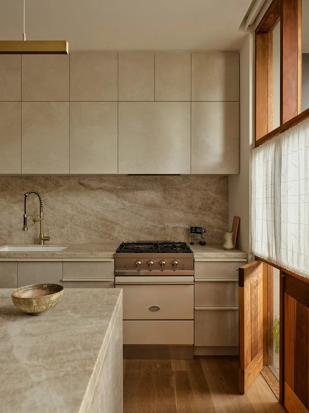 Use stone as a soft backdrop