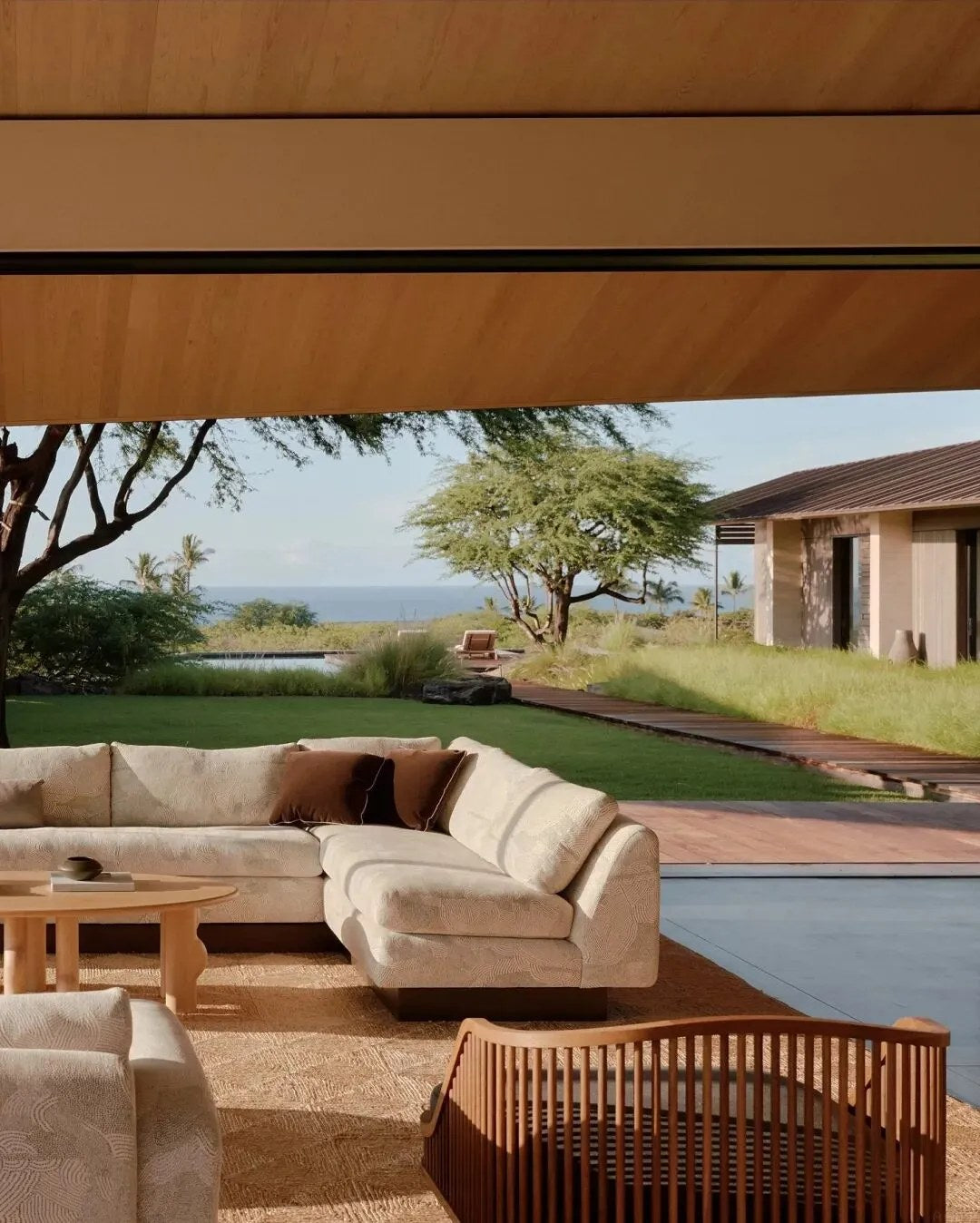 Connect the sofa to the landscape