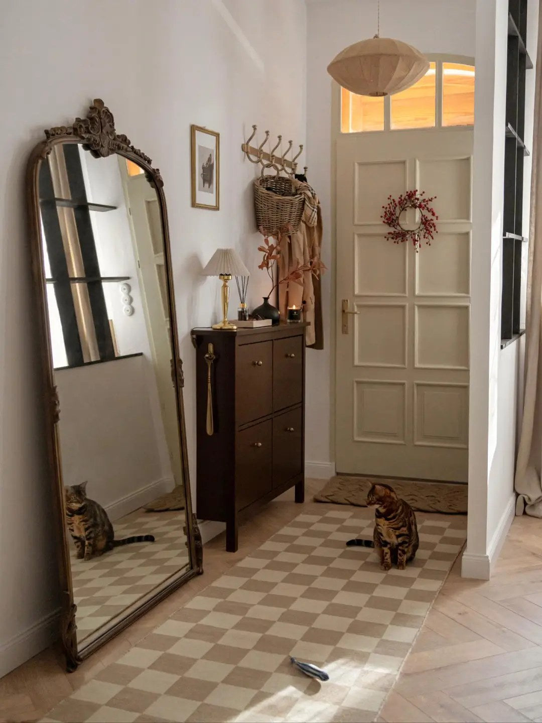 Make a mirror and dresser zone feel intentional