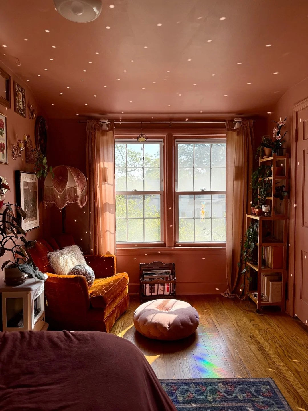 Use wall shelving when floor space is tight