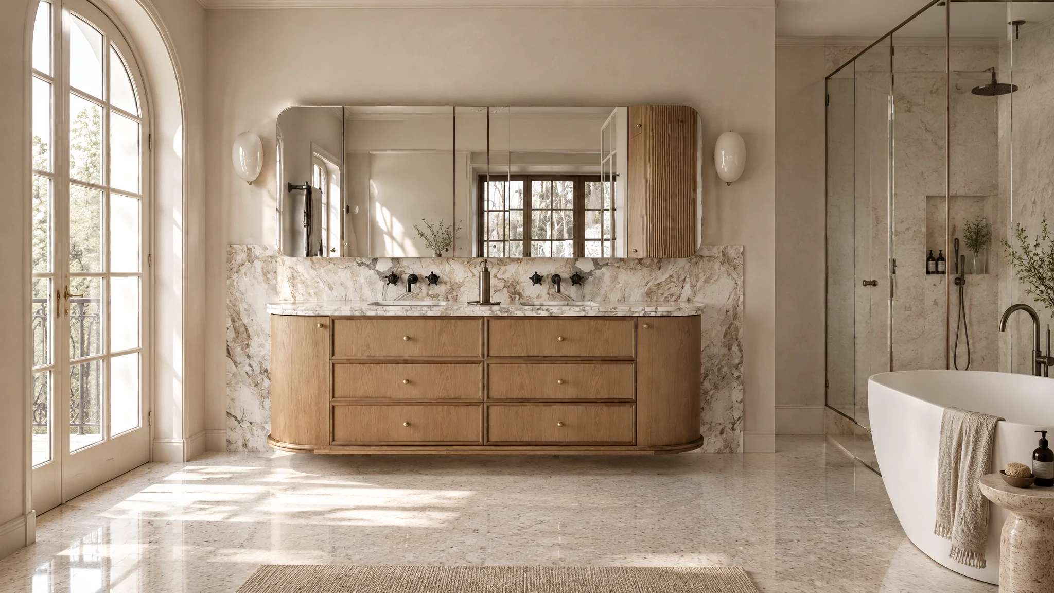 Soft contemporary bathroom design reference
