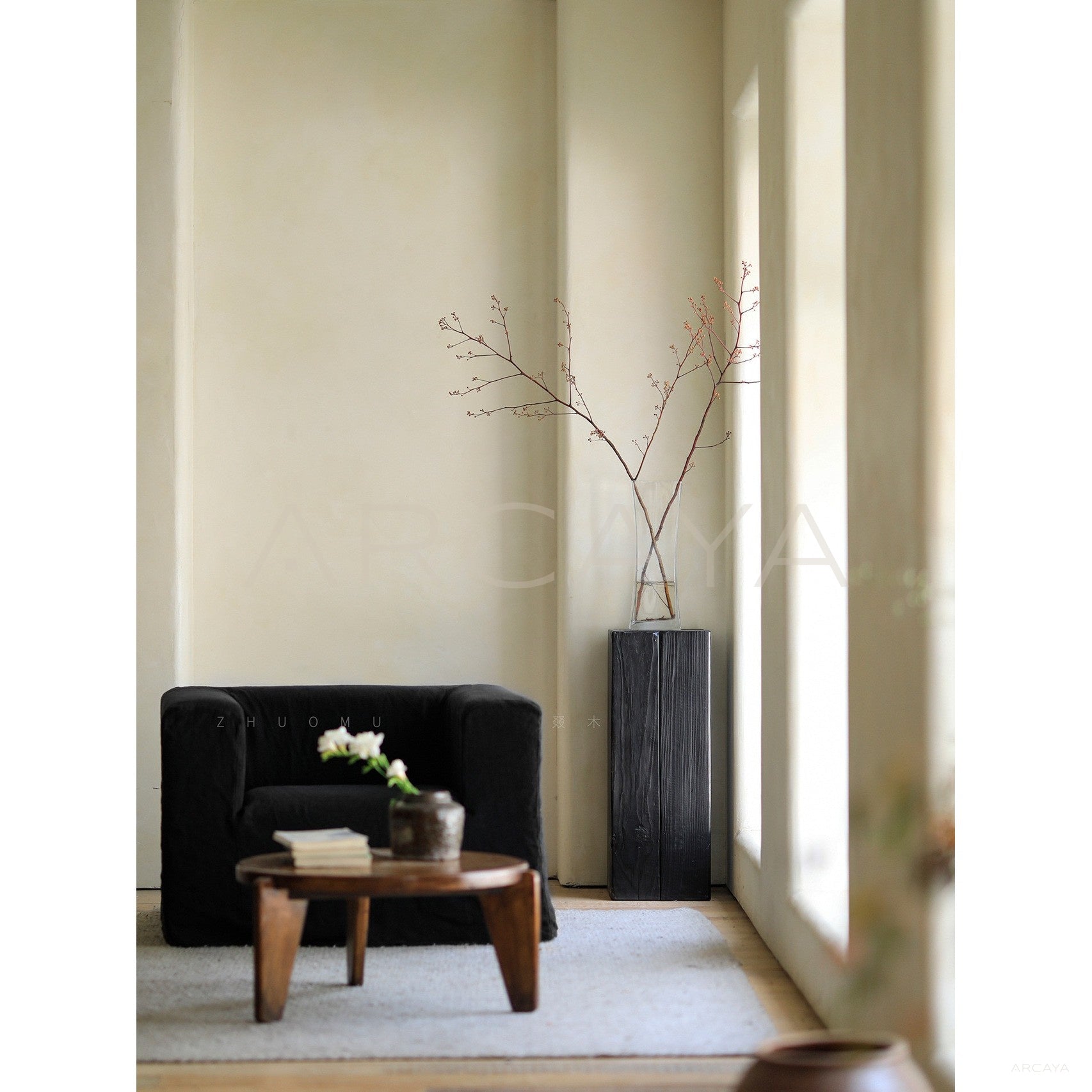 Reclaimed Wood Flower Stand — Side Table