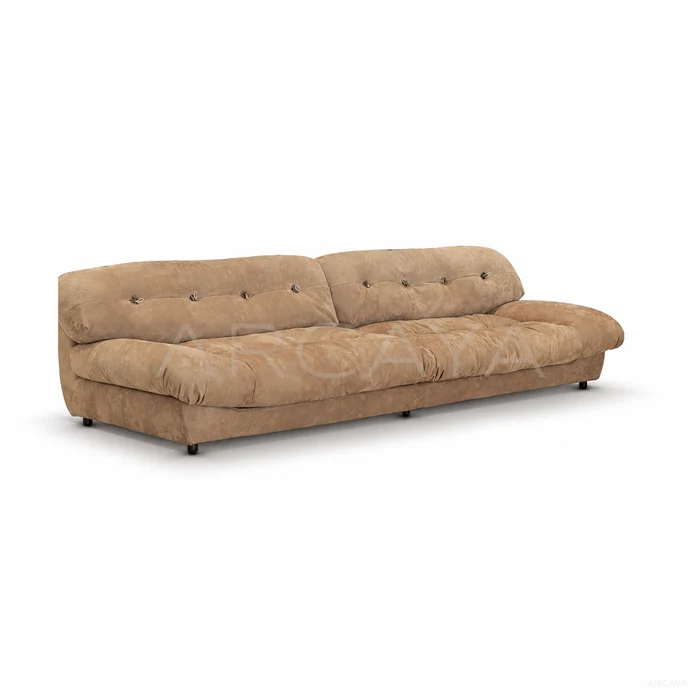 Petra Ridge Straight Sofa - product view with realistic grounded contact shadow