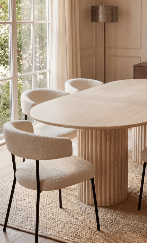 Warm Contemporary Dining Room