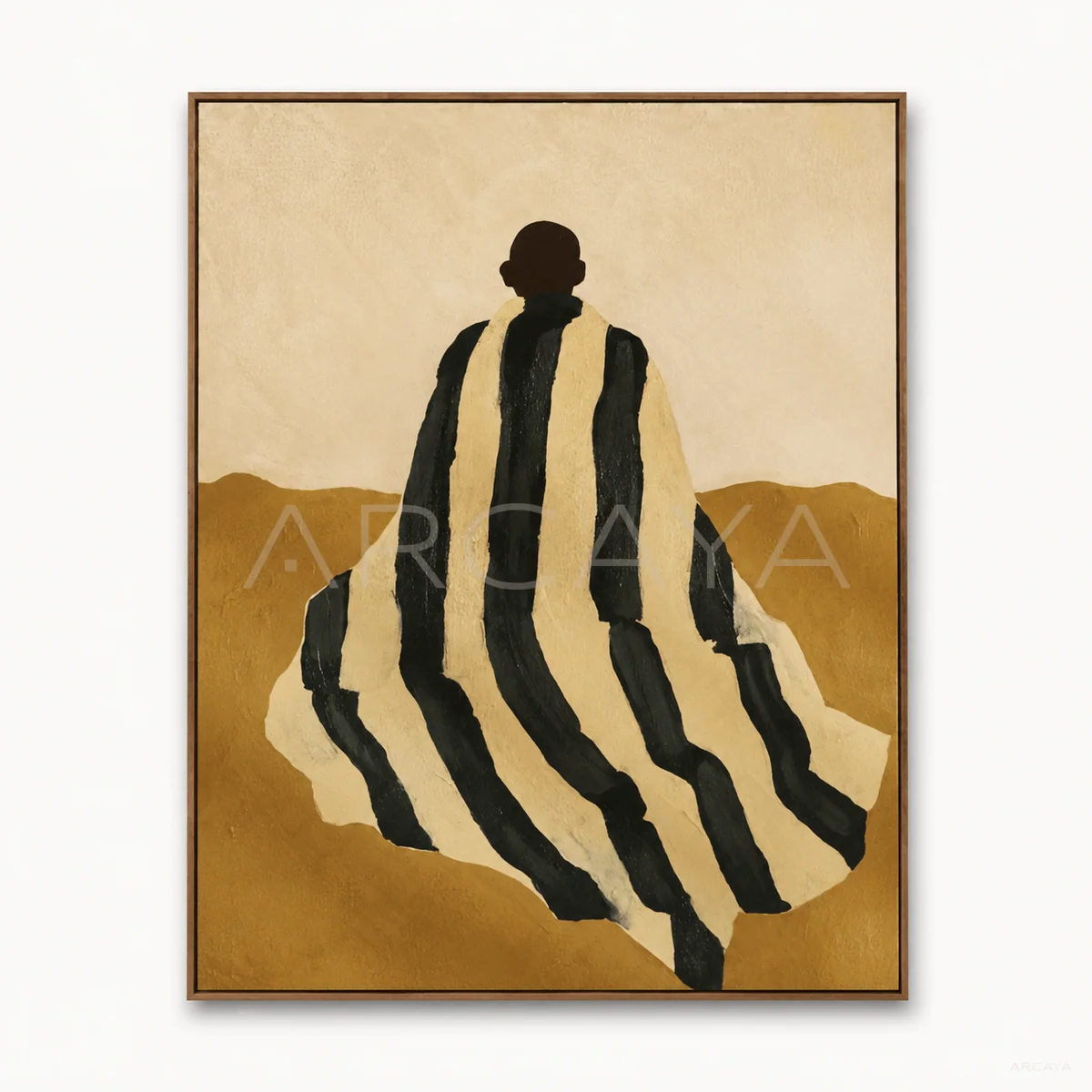 Striped Figure Wall Art