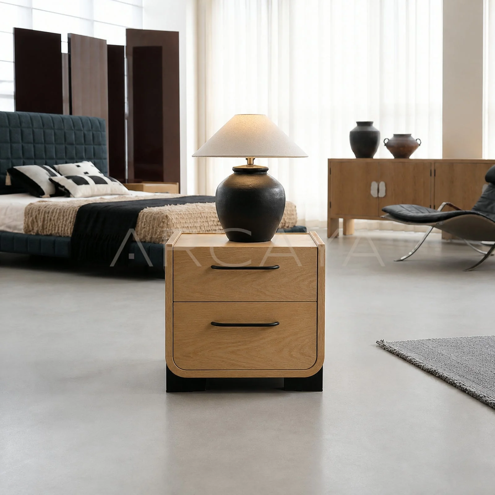 Celine Sienna Nightstand - front view 01