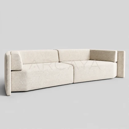 Sable Onyx Straight Sofa - front view 01