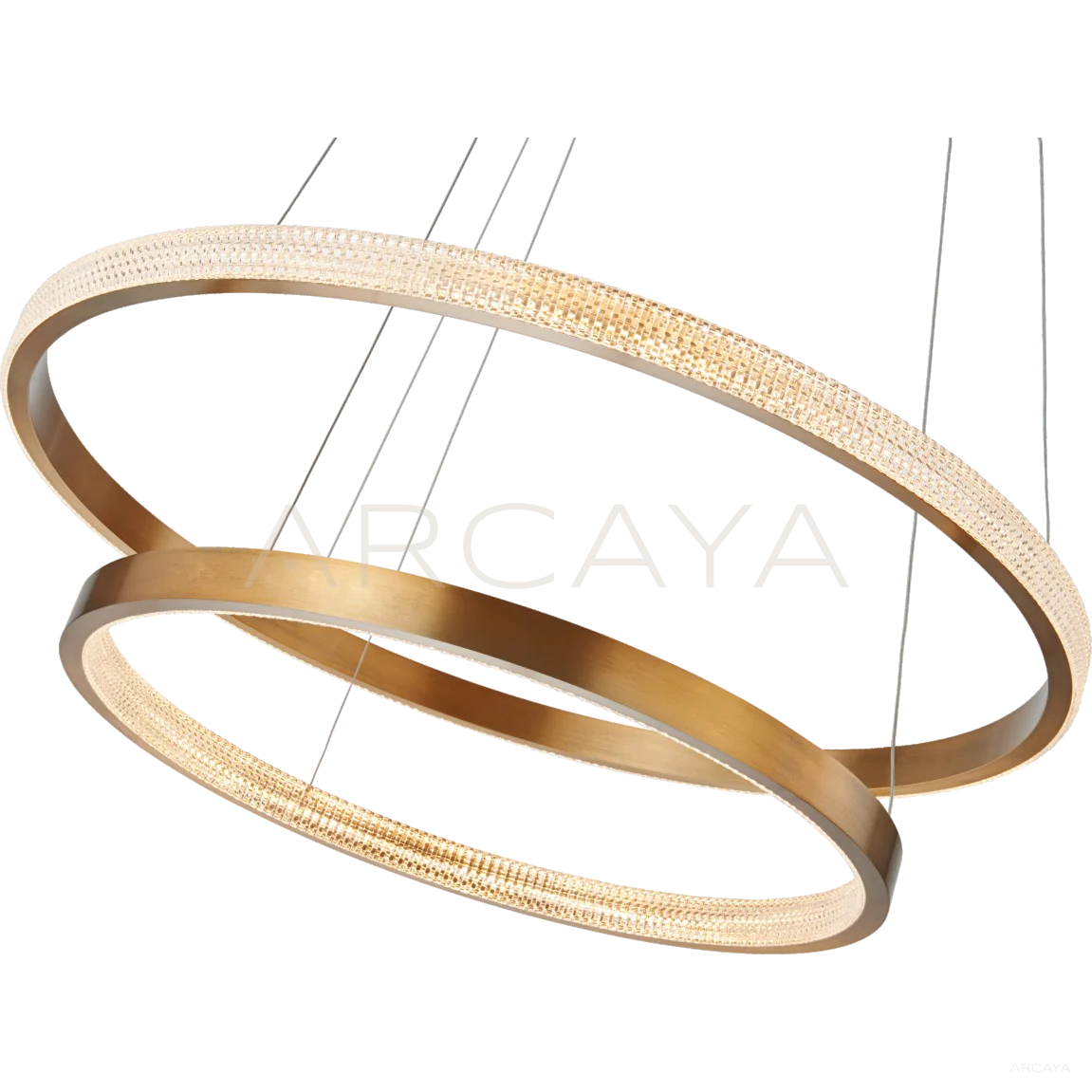 Gold Halo Double Ring Pendant Light 60168