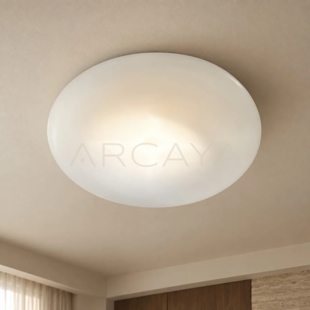 White Saucer Ceiling Light 96065