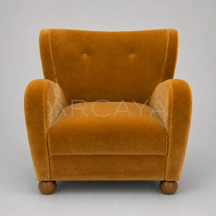 Haven Ivory Lounge Chair - front view 02