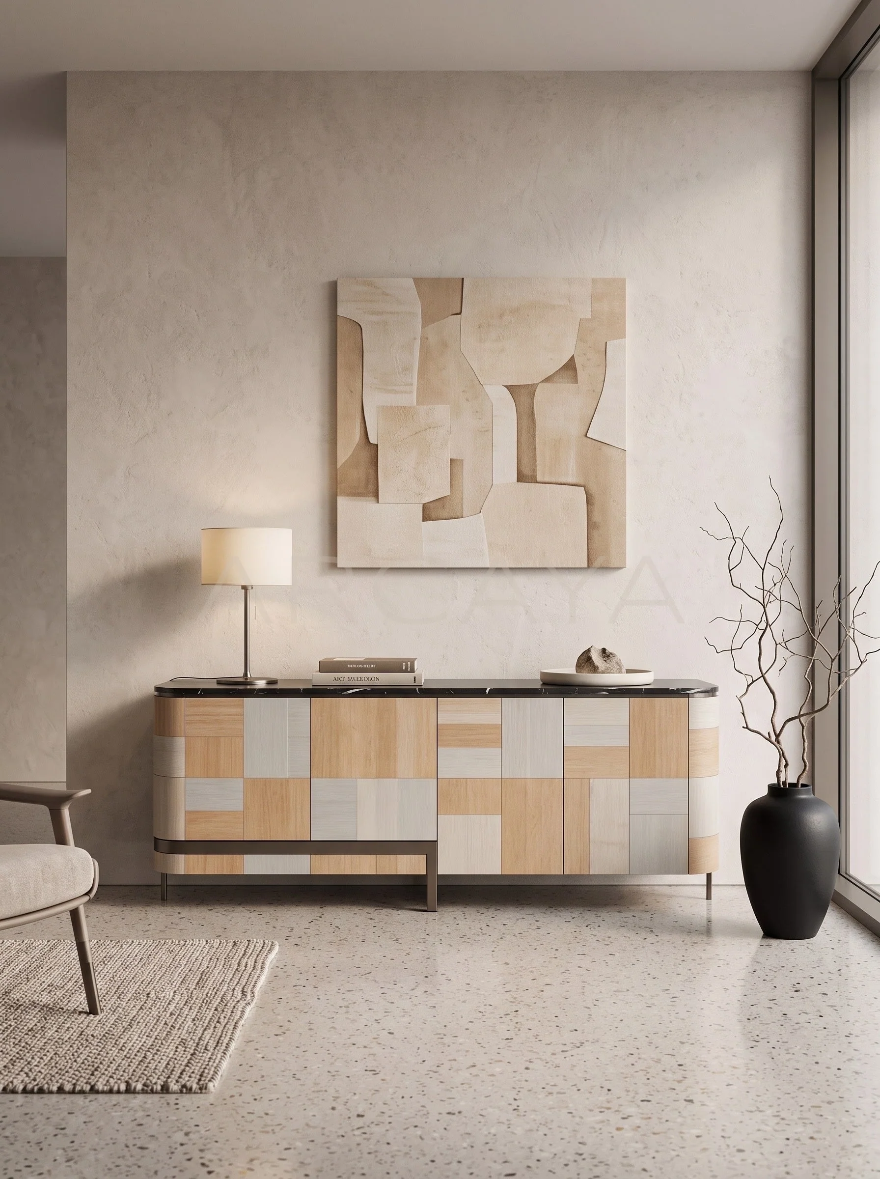 Faye Stone Sideboard - front view 01