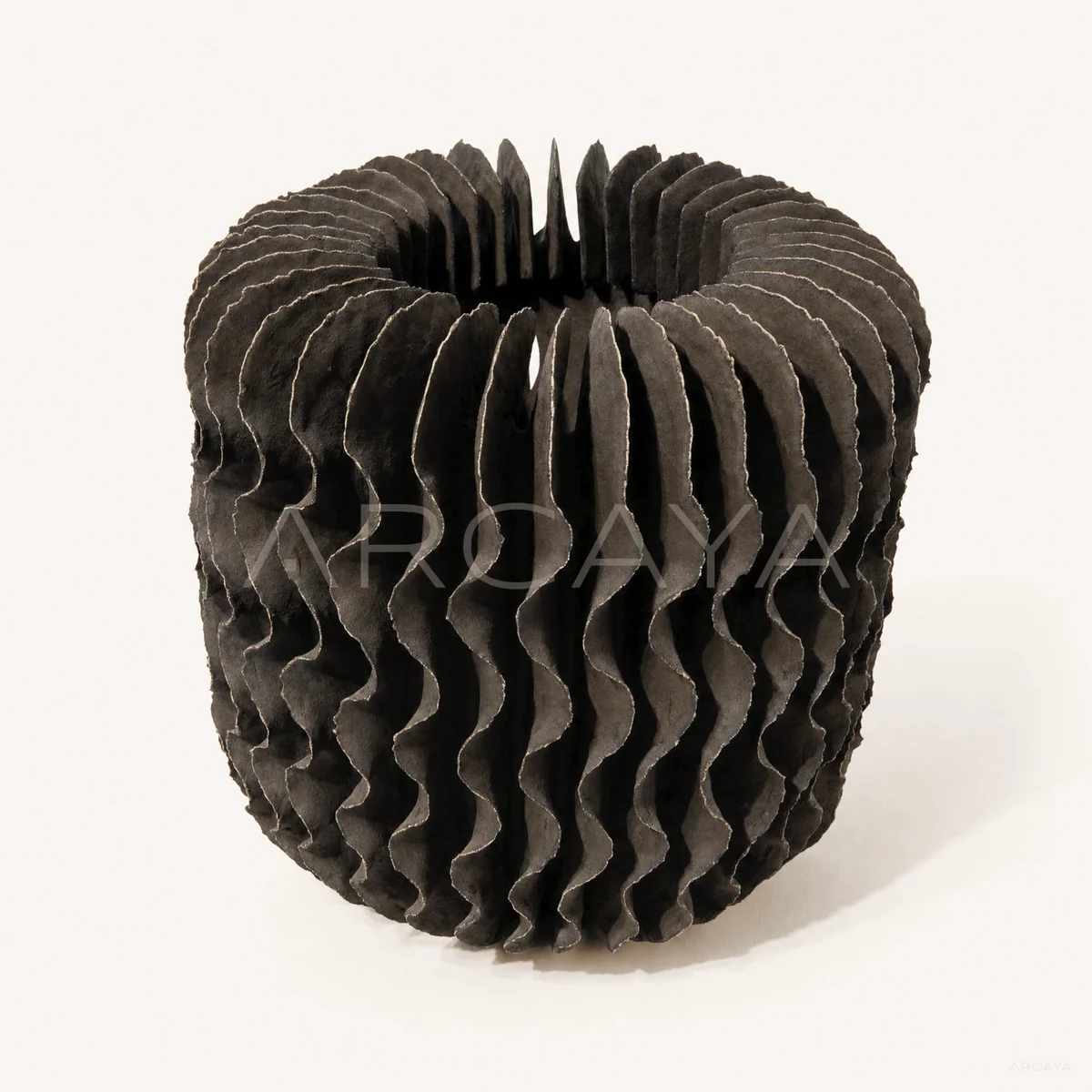 Dark Layered Wave Vessel