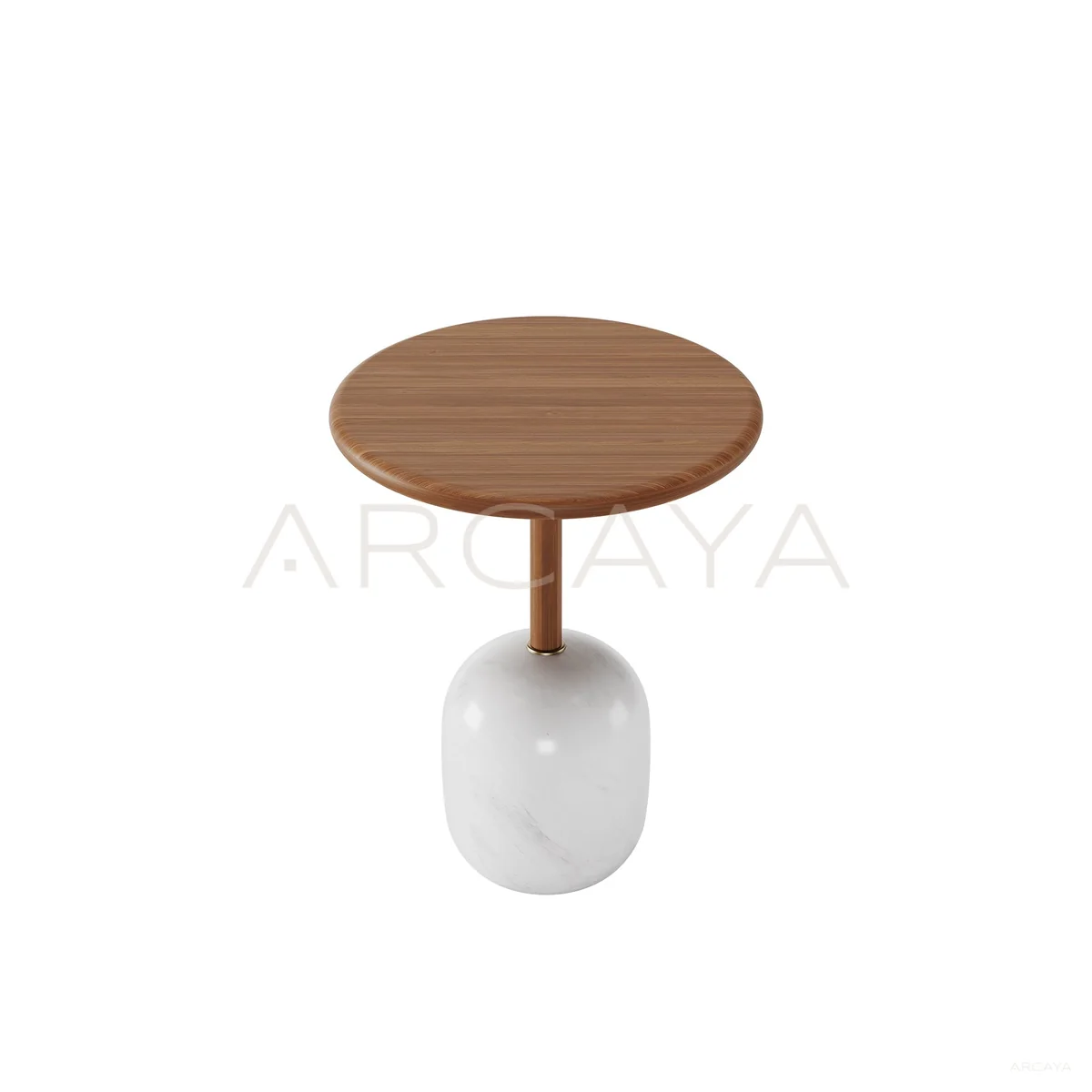 Bottini Marble Wood-Grain Side Table