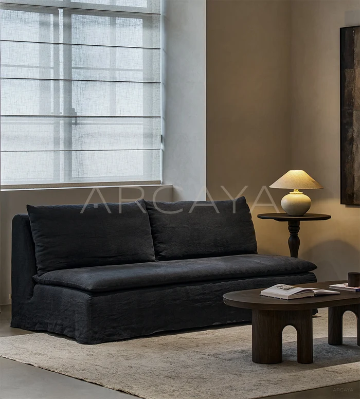 Riva Stone Straight Sofa