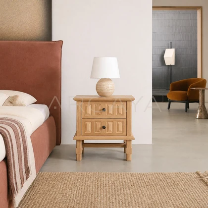 Cleo Dune Nightstand - front view 01