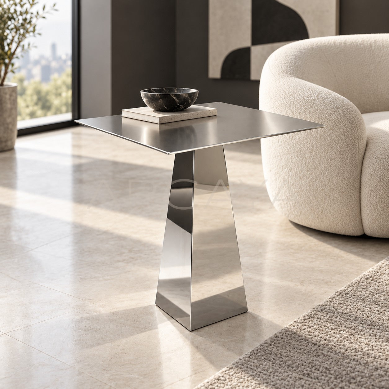 Italian Style Marble Side Table