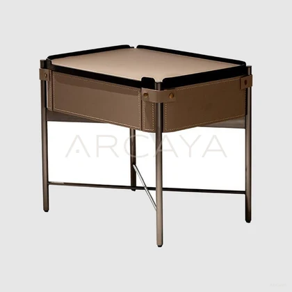 Orla Birch Nightstand - front view 03
