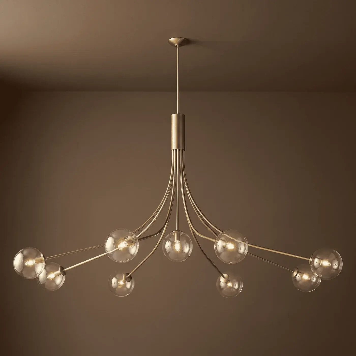 Modern Brass Tiered Disc Pendant