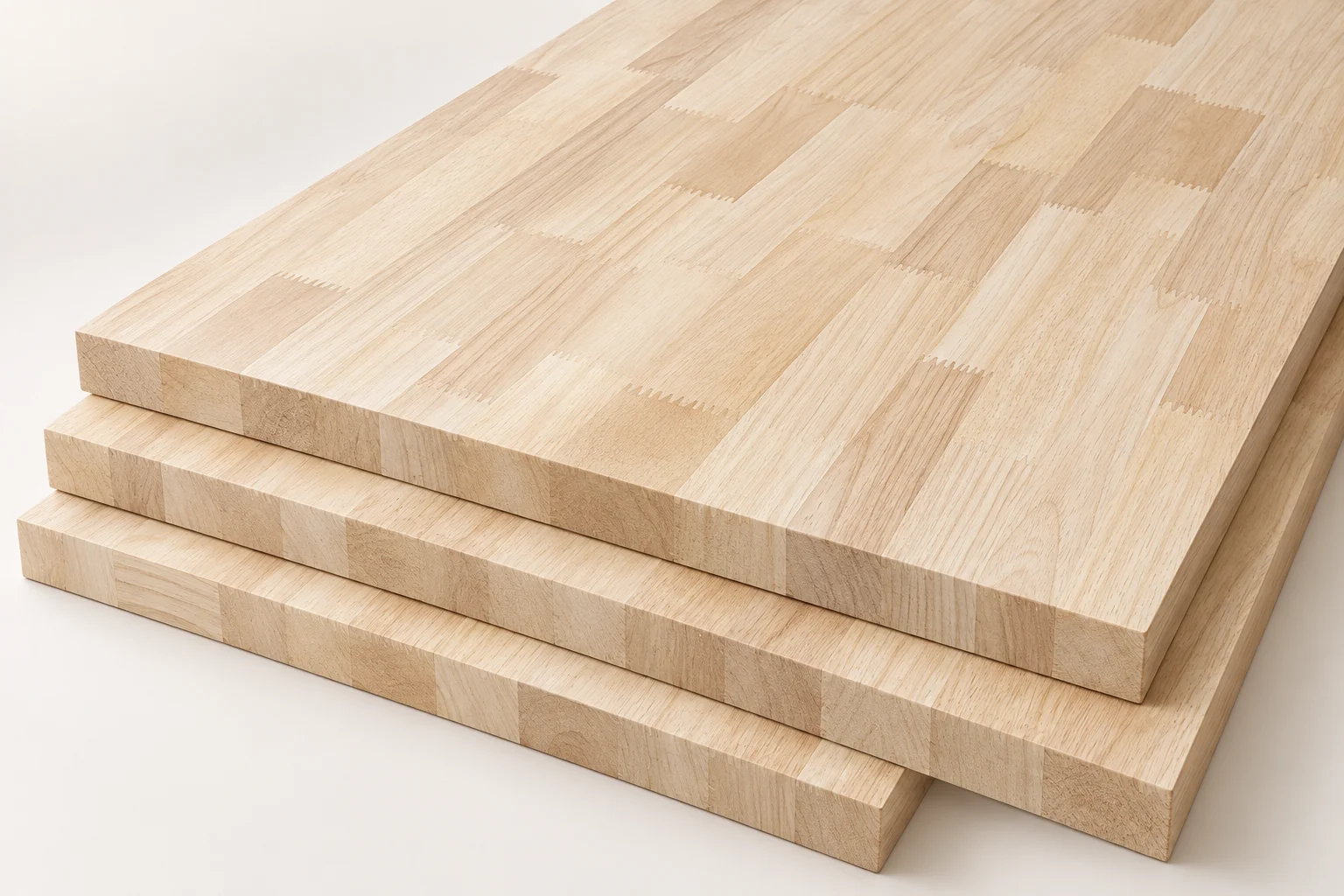 Solid-wood finger-jointed panel sample