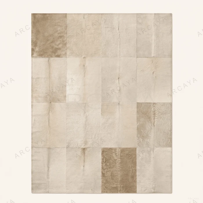 Patchwork Hide-Style Area Rug