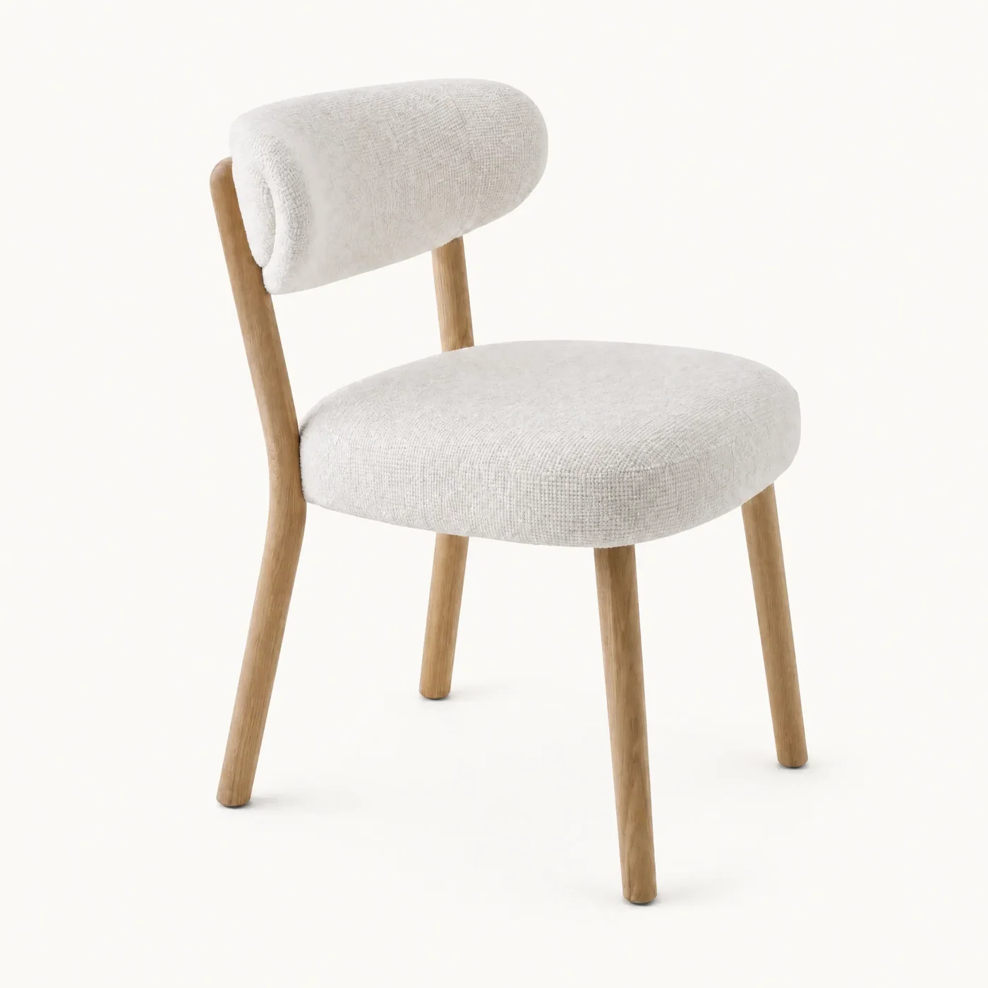 Bolster Back Oak Dining Chair