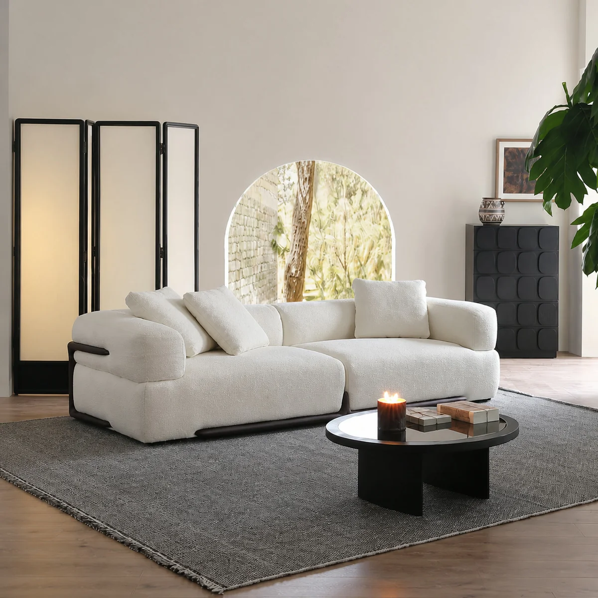 Elodie Birch Straight Sofa