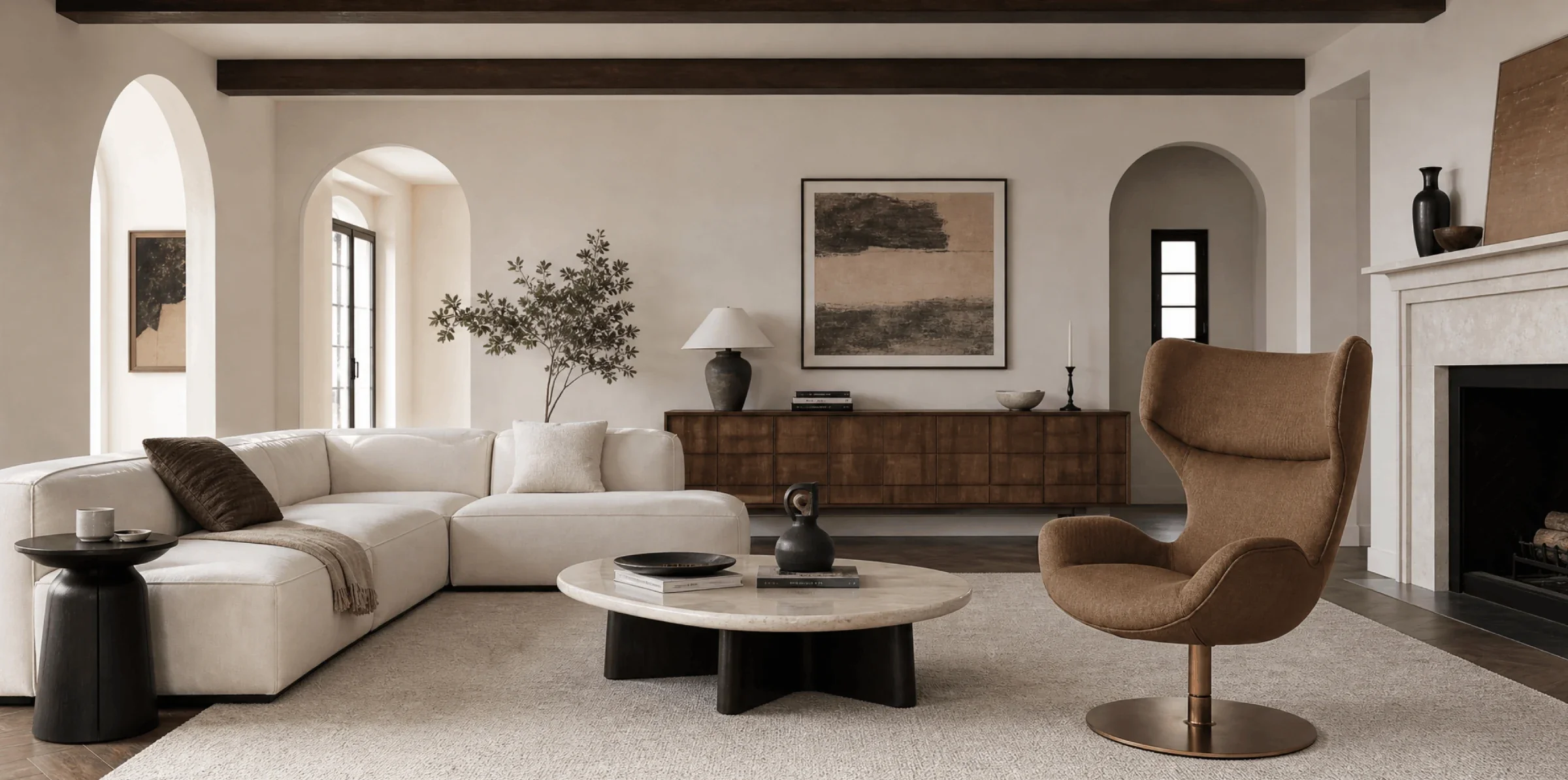 Swivel chair contemporary interior