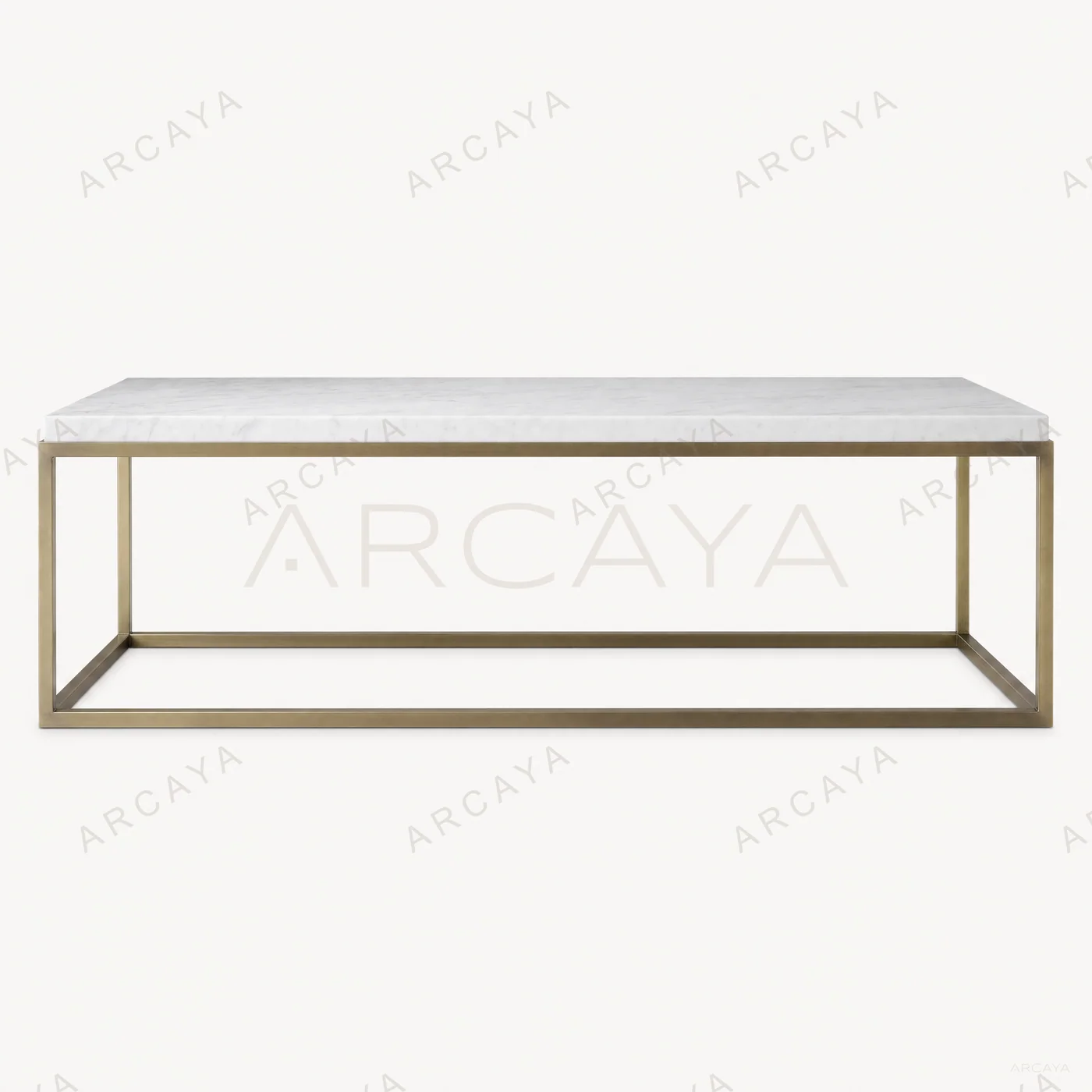 Elara Marble Brass Side Table