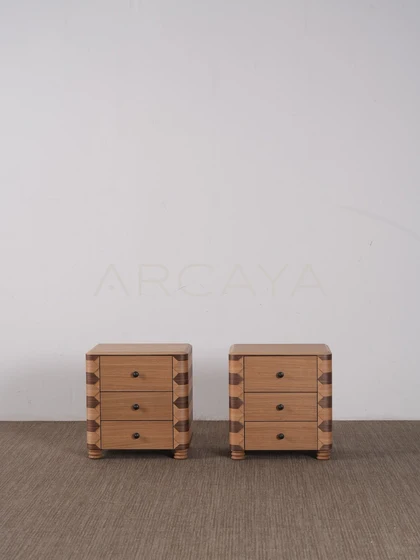 Enna Oak Nightstand - product detail 03