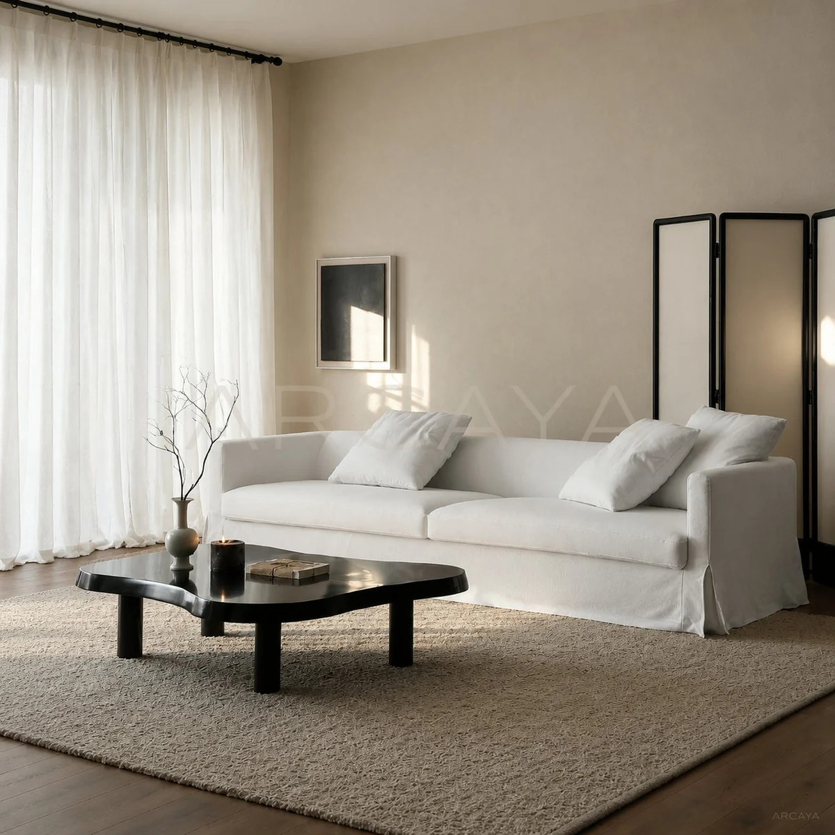 Elara Form Straight Sofa