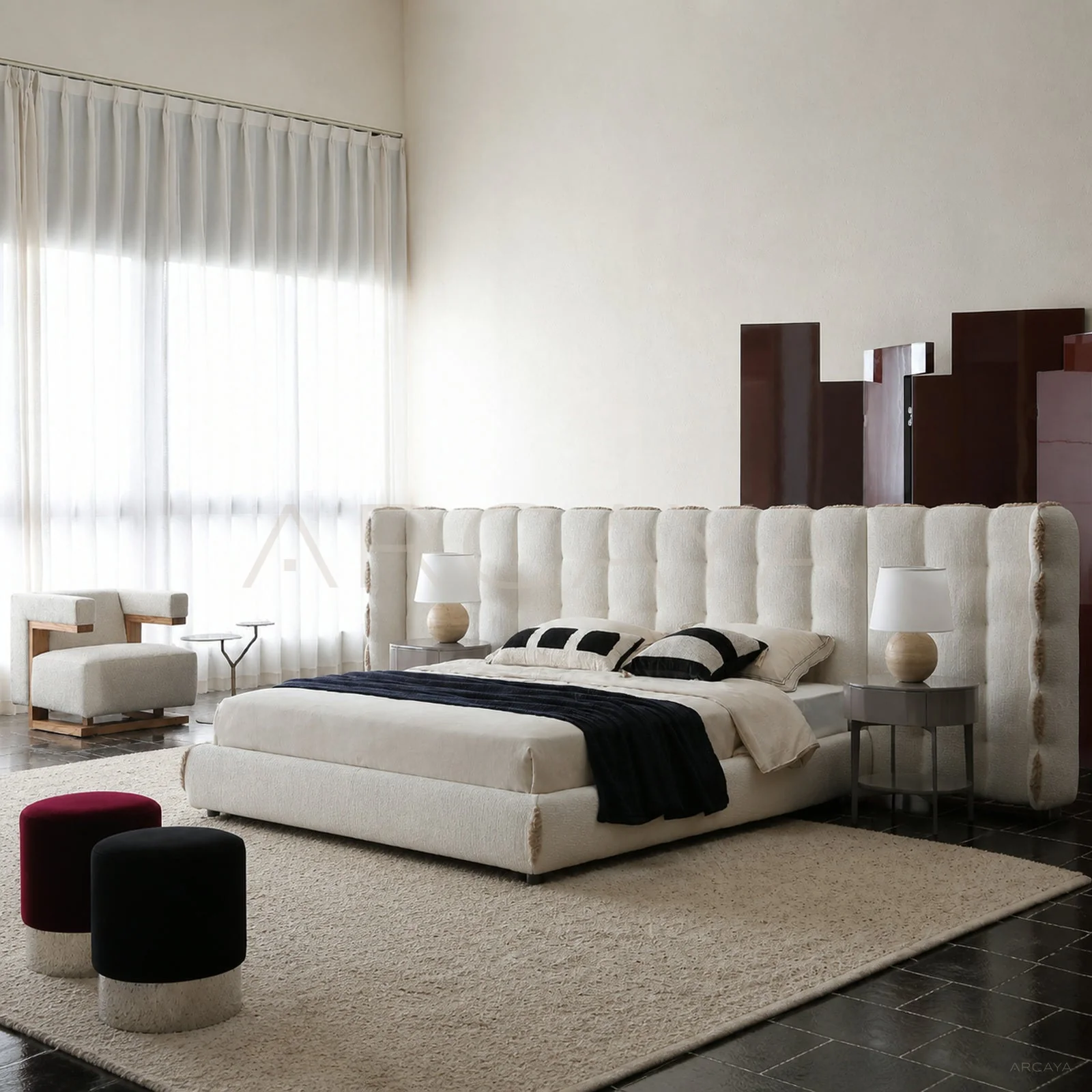 Aveline Ash Bed - front view 01
