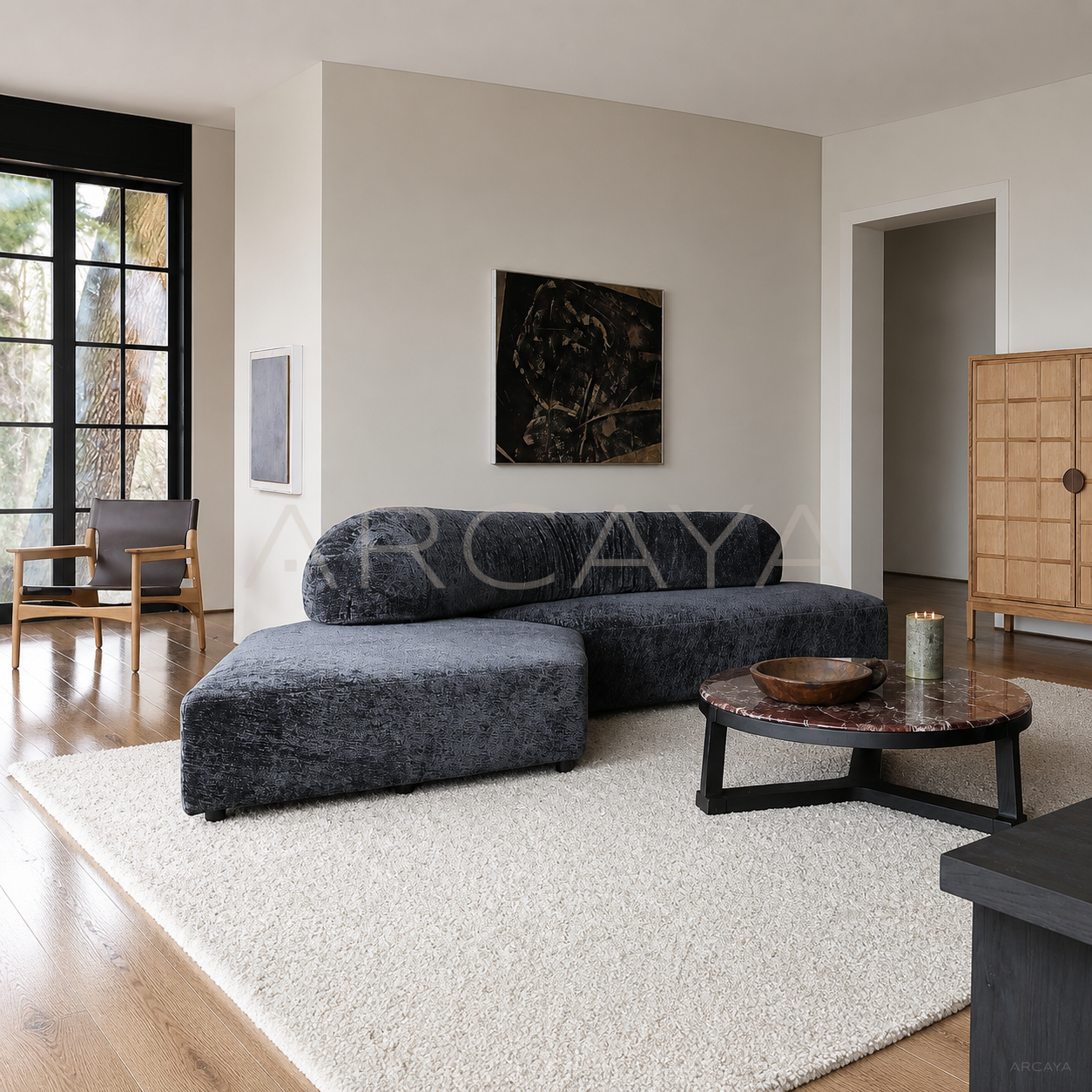 Della Stone Straight Sofa