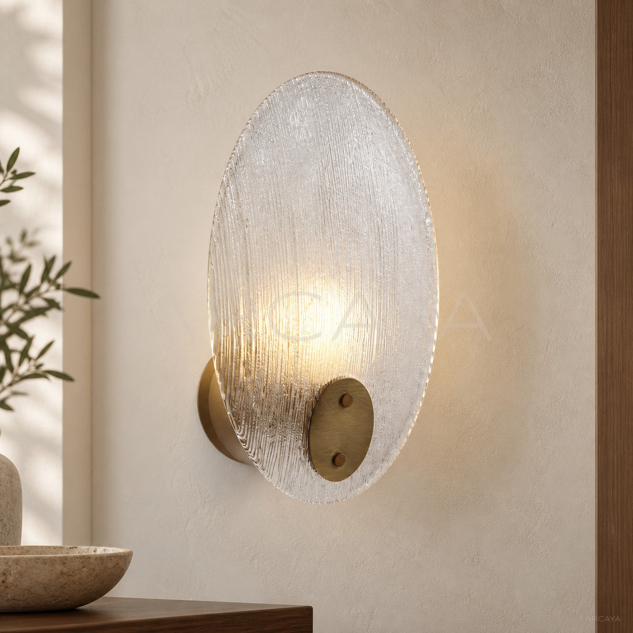Clear Flower Leaf Wall Light 54113