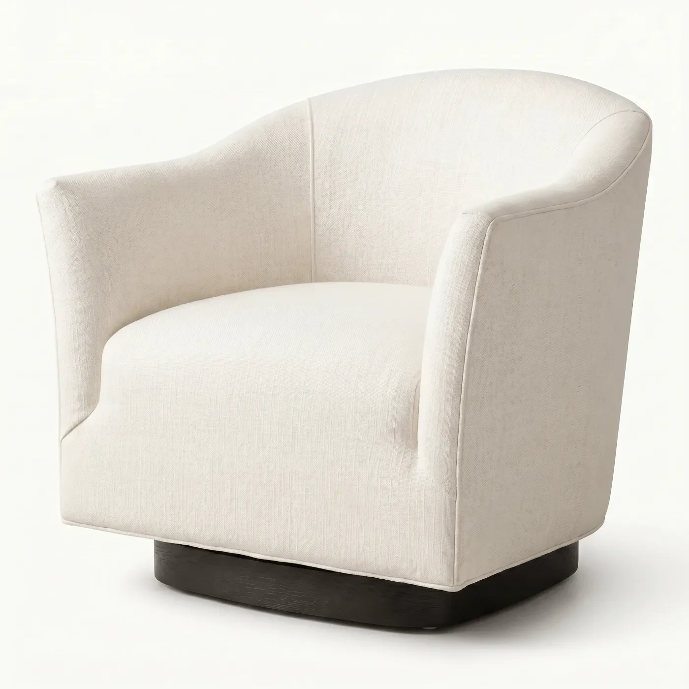 Boucle Wingback Swivel Armchair