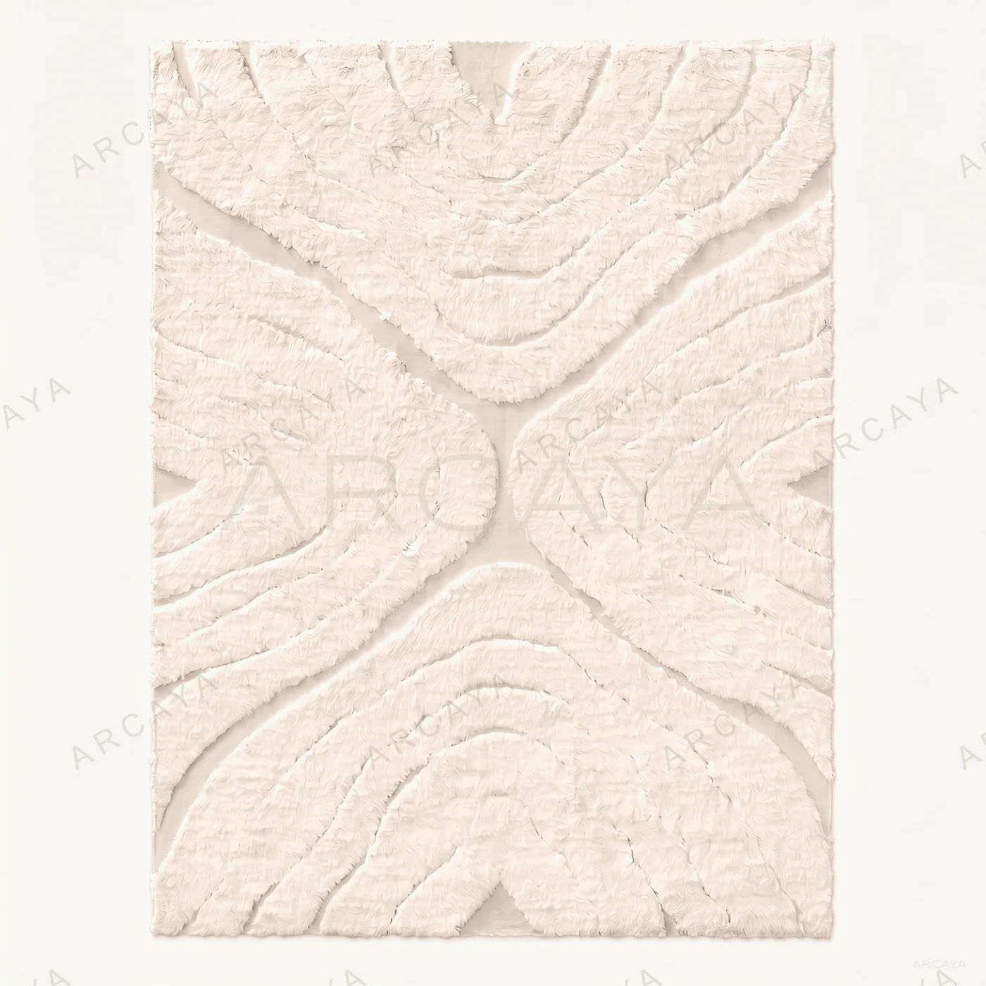 Plush Abstract Arched Pattern Area Rug