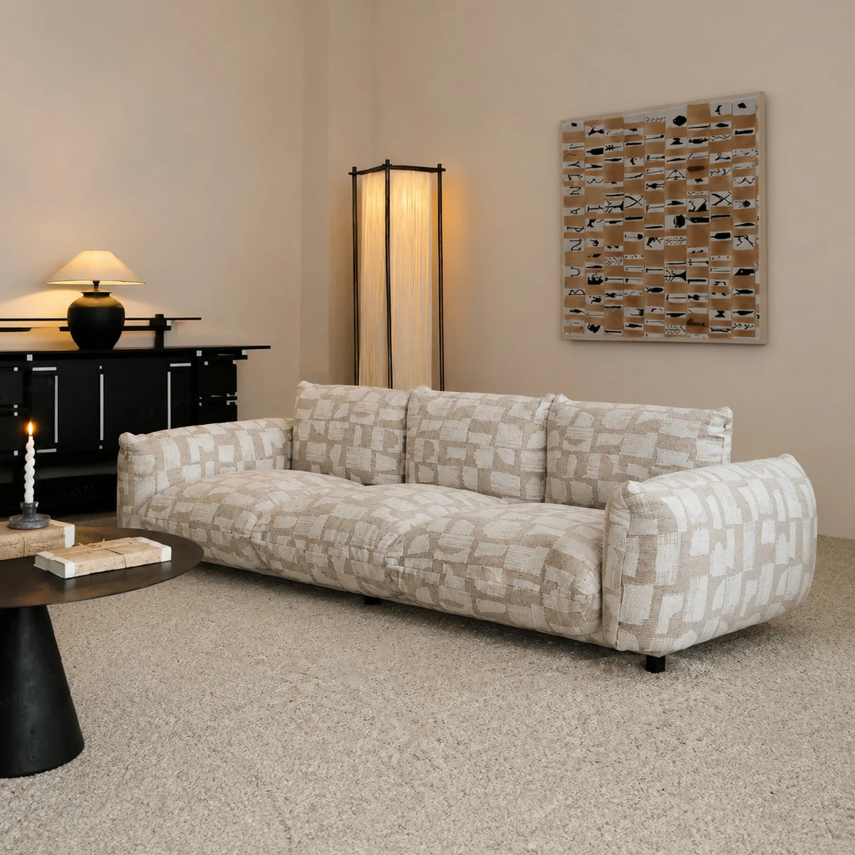 Della Sand Straight Sofa