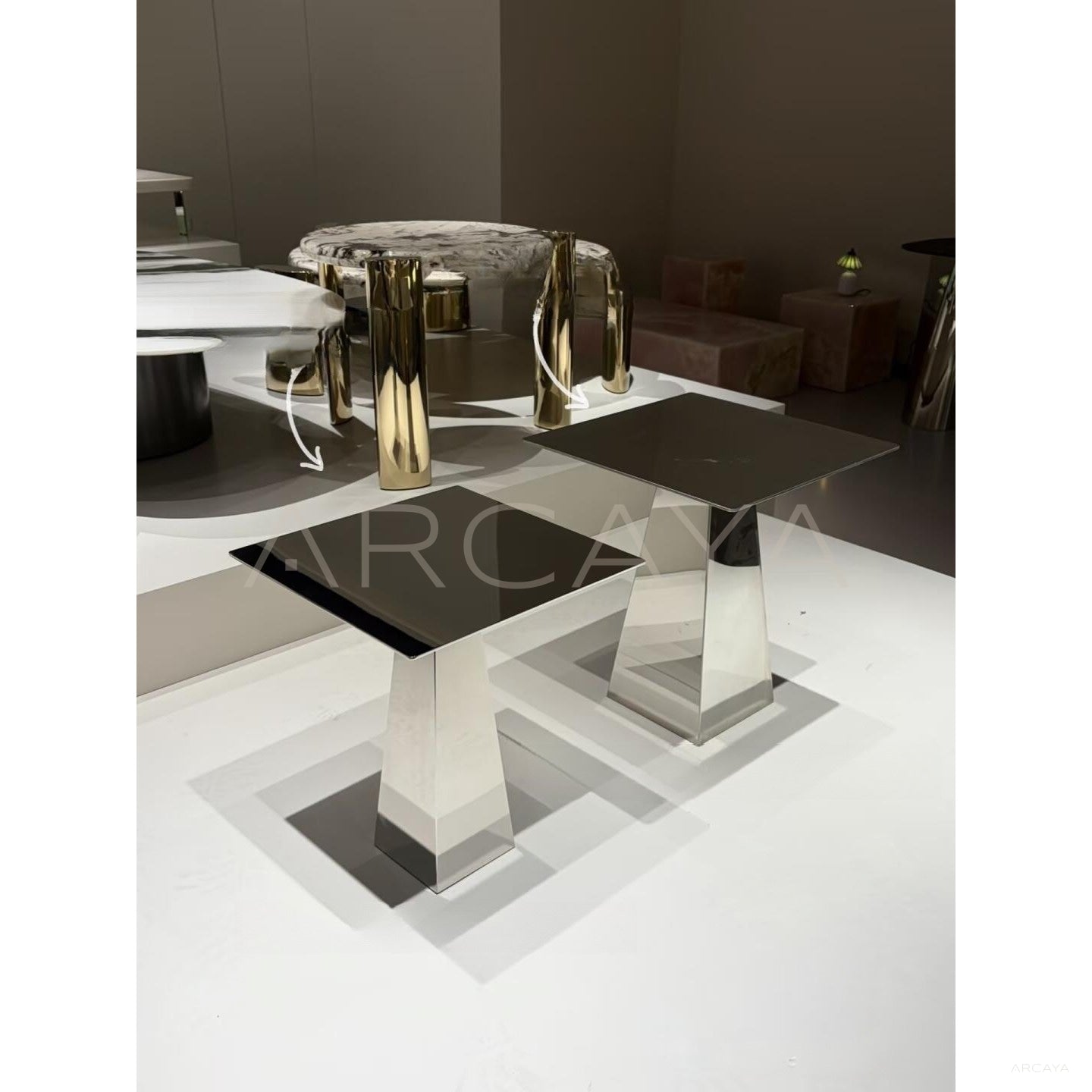 Italian Style Marble Side Table
