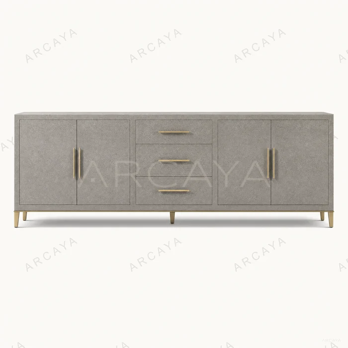 Sutton Shagreen Brass Leg Sideboard
