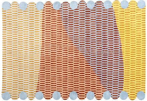 Colorful Linear Woven Rug Dsm P016 F