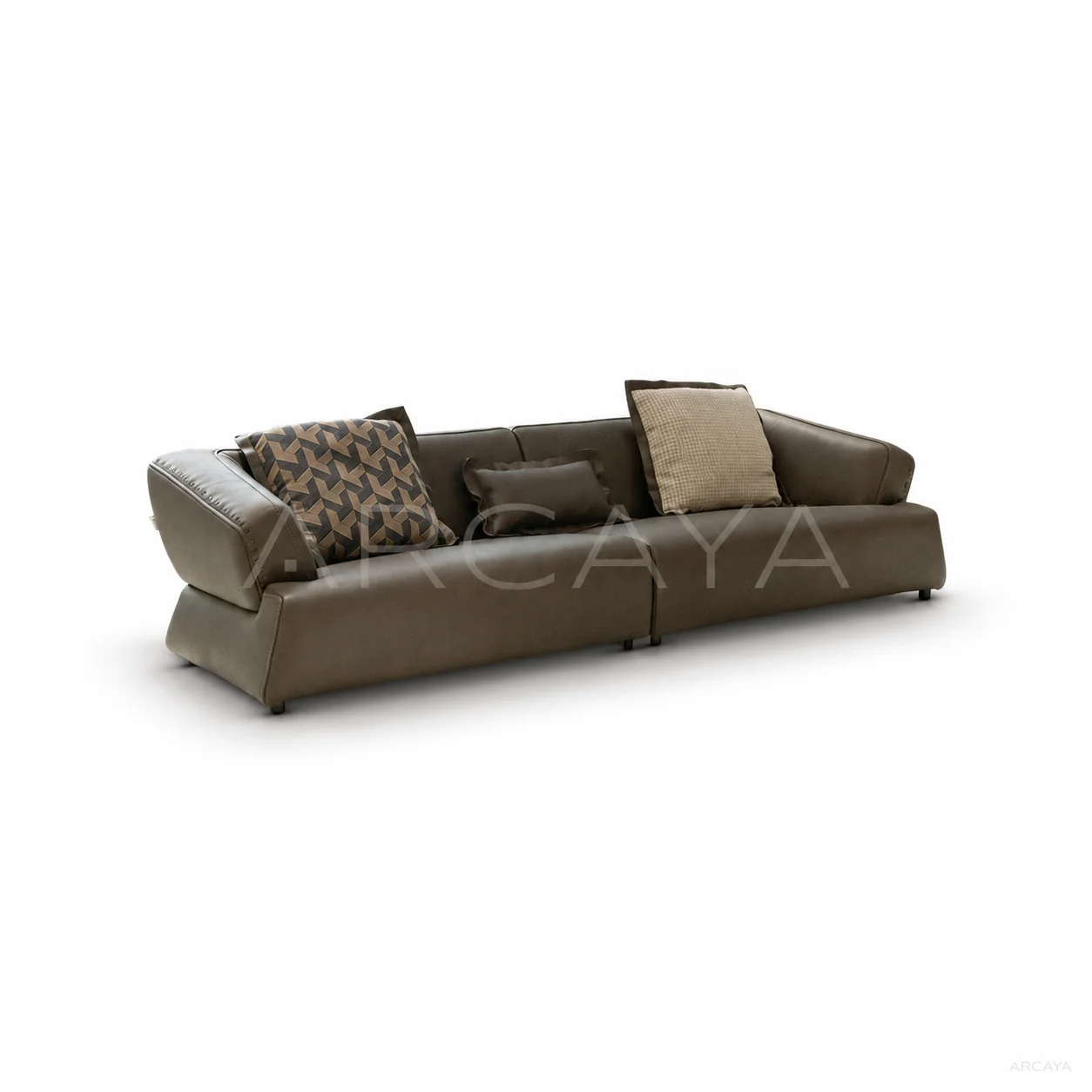 Petra Terrace Straight Sofa - product view with realistic grounded contact shadow