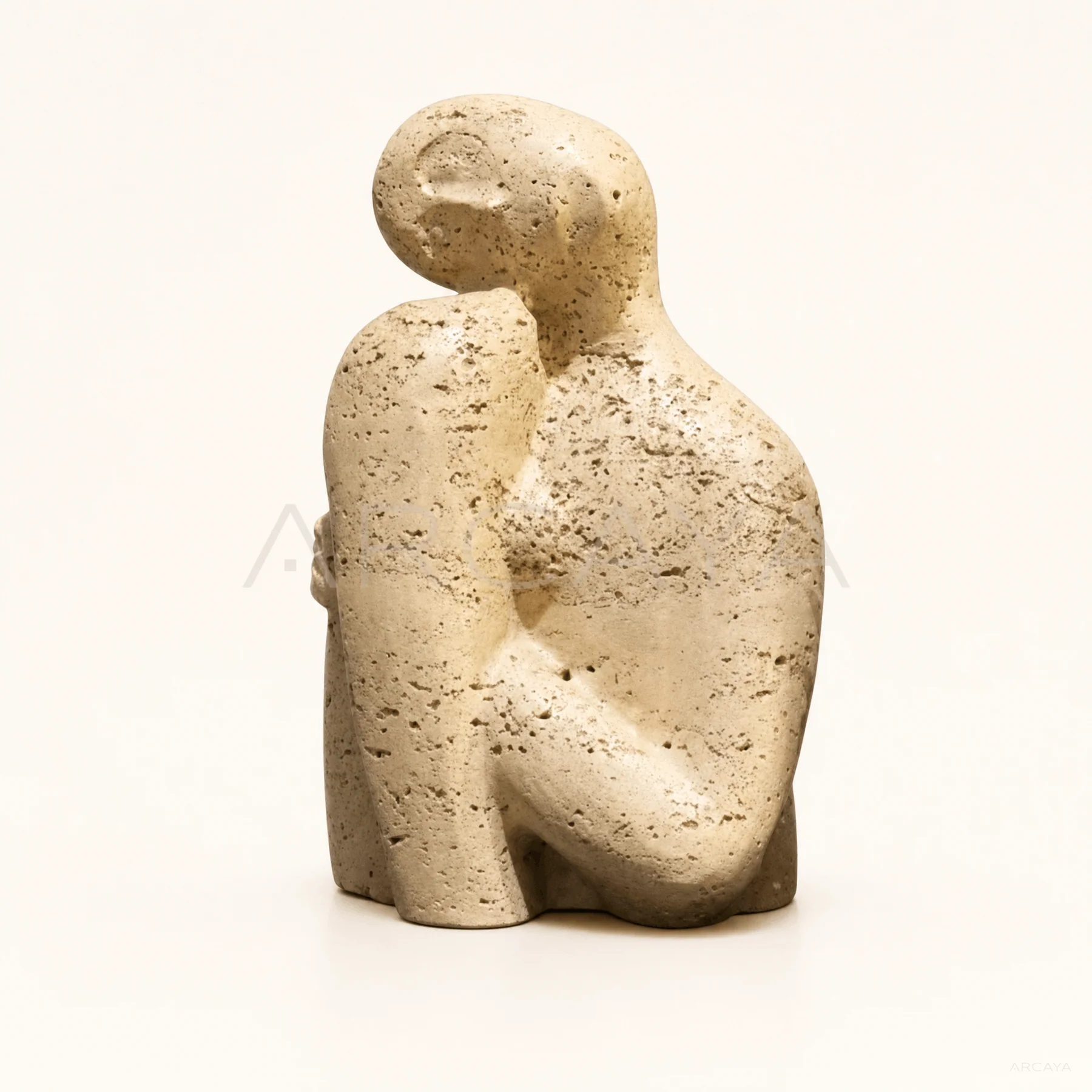 Travertine Embrace Sculpture — product view