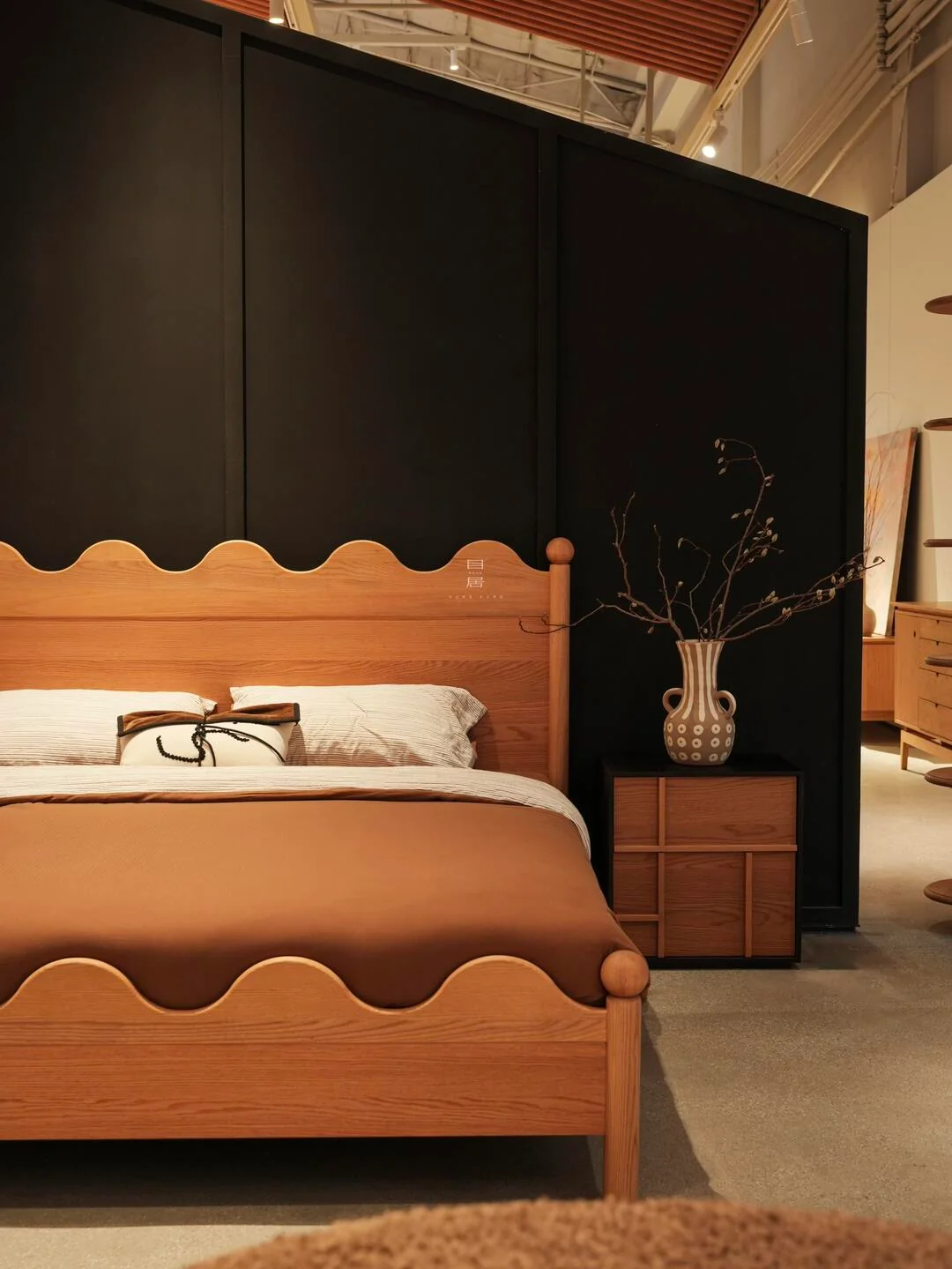 Dahlia Lane Bed in a finished interior.