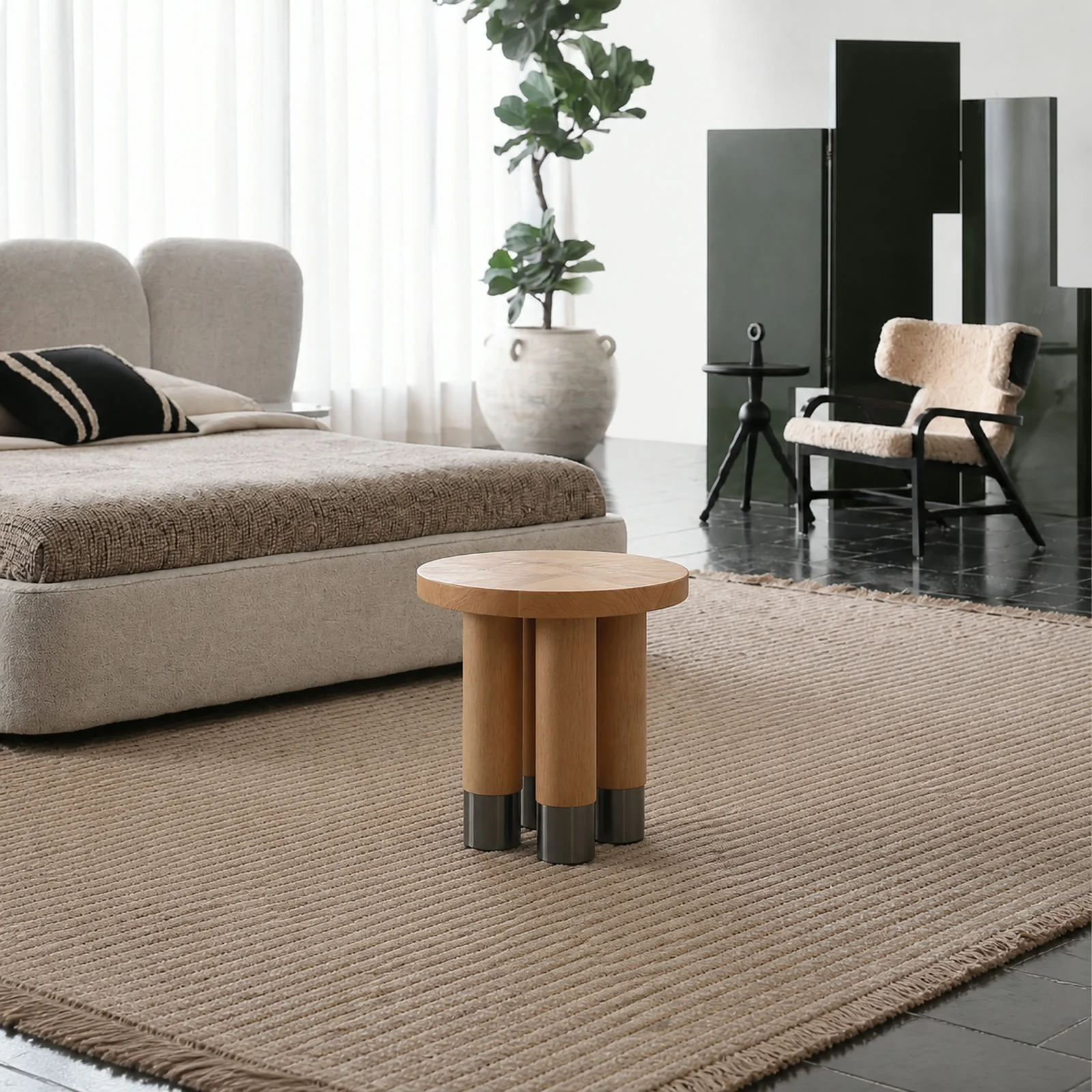 LC730 Side Table in a finished interior.