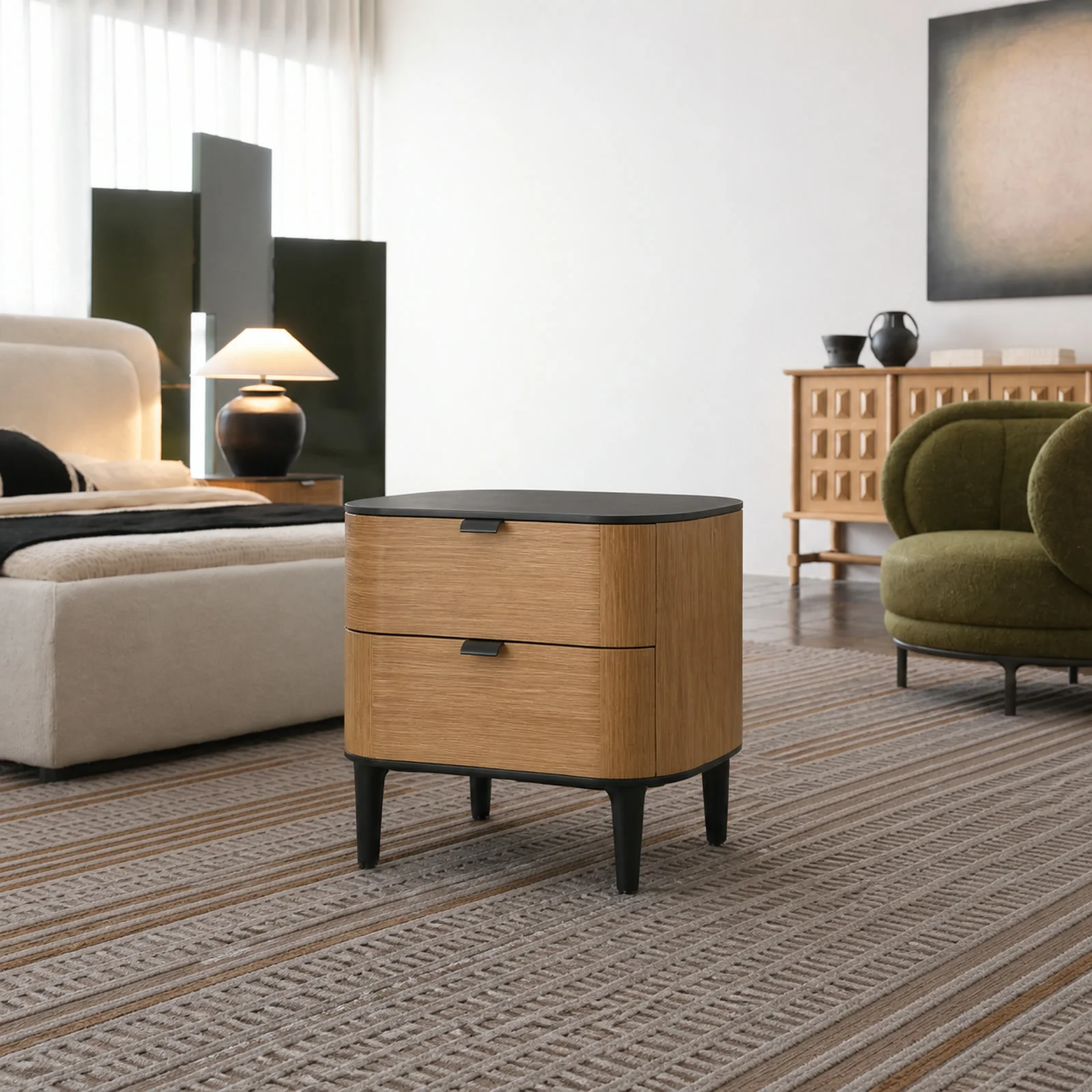 WTN01 Nightstand in a finished interior.